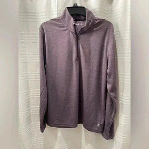 Solaris 1/4 zip long sleeve shirt plum Heather